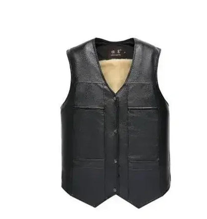 Hot Sale Mens PU Leather Vest Thick Warm Male Overcoat Plus Size safety biker Vests Outwear Fashion Waistcoat tactical vest