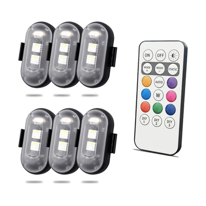 Waterproof Wireless LED Lights USB Charging Wireless LED Flashing Lights High Brightness Wireless LED Lights for Car Bike H9EE