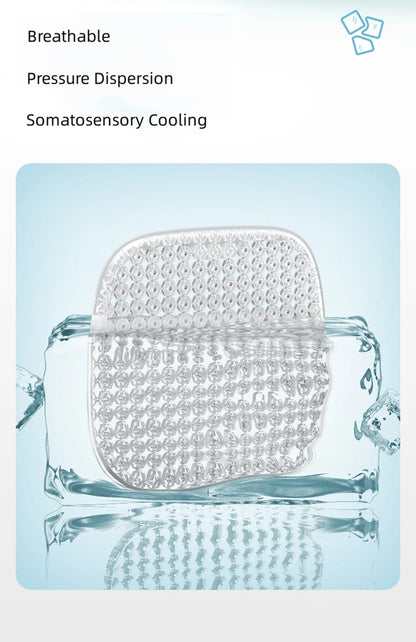 Car Gel Seat Cushion Silicone Mat Cool Gel Cooling Pad Universal Four Season Breathable Ventilate Vehicle Protector Mat Pad