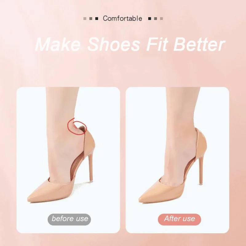 Upgrade Silicone Heel Stickers Heels Grips for Women Men Anti Slip Heel Cushions Non-Slip Inserts Pads Foot Heel Care Protector