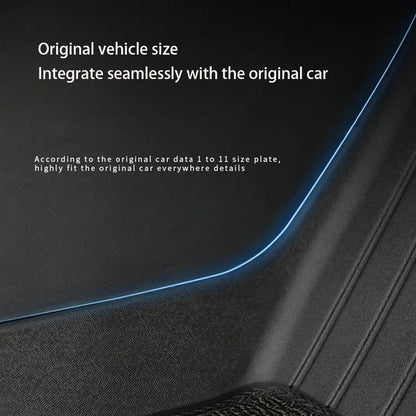 For New Tesla Model Y Launch 2026+ Juniper 2026+ TPE Floor Mats & Cargo Liner, All Weather Trunk Mats Floor Liner Backrest Mats
