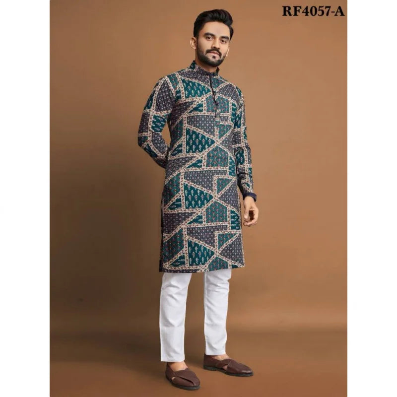2025 Men's Clothing Ethnic Print Plus Size Tops Wedding Wear Classic Men's Long Sleeve Shirts Traditional Casual Shirts Male ﻿