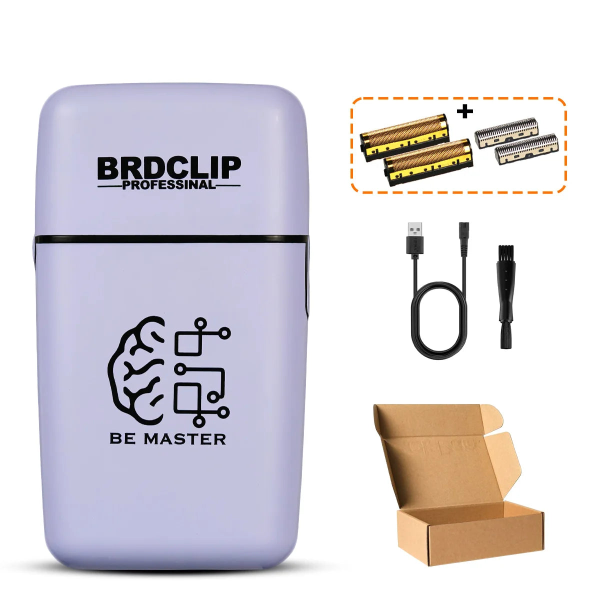 BRDCLIP X Series Professional 8800rpm Barber Clipper Set Hair Trimmer 10000RPM Foil Shaver Fade Men's Haircutting Set