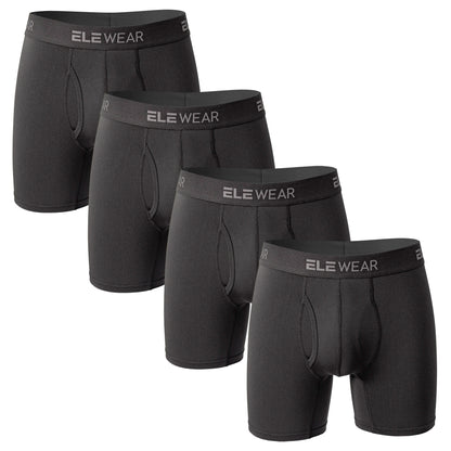 4 Pack Men Underwear With Opening Breathable Mens Boxershorts Men's Panties Underpants Plus Size Fashion Boxers Brief