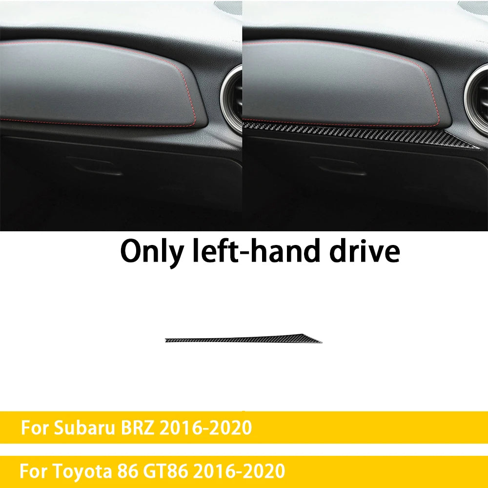 For Subaru BRZ Toyota 86 GT86 2017 2018 2019 Carbon Fiber Car Accessories Gear Shift Cup Holder Air Conditioning Trim Sticker