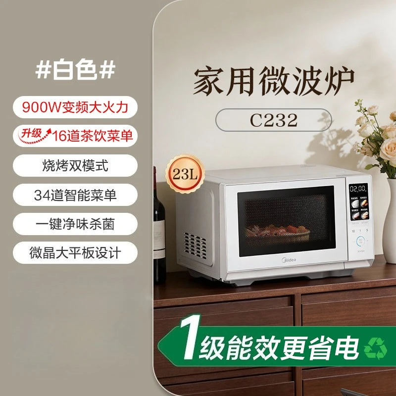 Flatbed Inverter Microwave Oven, Compact Home Use, Microwave & Grill Combo, Steam Oven, 1st Class Energy Efficiency, Model 233A