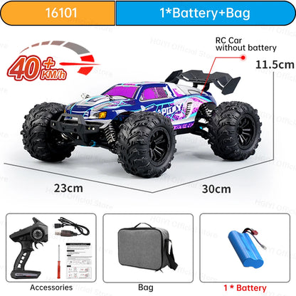 Teeggi 16101 /16102 PRO 1:16 70KM/H 4WD High Speed RC Car With LED Light Drift RC Off-Road Car Monster Truck Toy For Kid Gifts