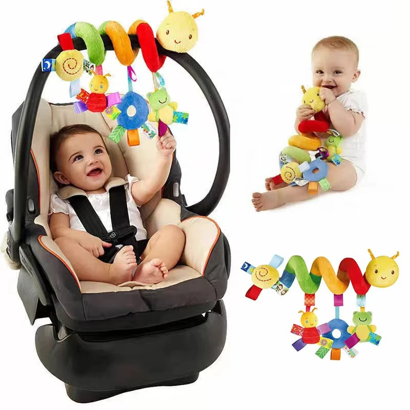 Sensory Baby Plush Rattle Toys Stroller Musical Mobile Hanging Toys Baby Rattles Mobiles Babies Newborns Games Toy 0 6 12 Months