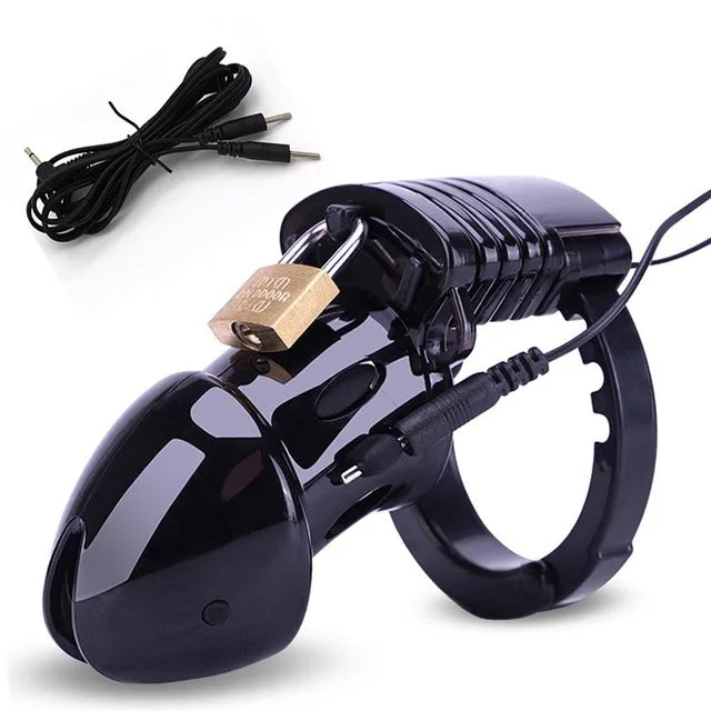 Electroshock Defensa E stim Host Electric Shock Penis Plug Cockring Chastity Cage Anal Plug Nipple Clamp E-stim Bdsm Toy for Sex
