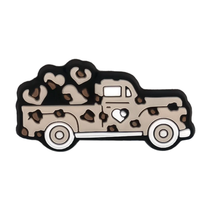 1/25pcs Leopard Print Shoe Charms for Hot Girl Women Shoe Decorations Pins Sandals Accessories Lipstick Heart Cherry Clog Buckle