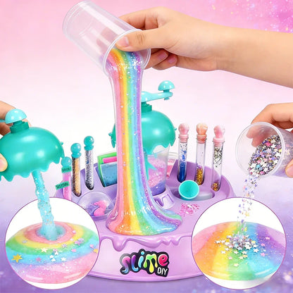 IY Crystal Slime Shaker Cup Set Magical Slime Shaker Powder Fluffy Slime Kit Handmade Educational Stress Relief Toy Princess Sty
