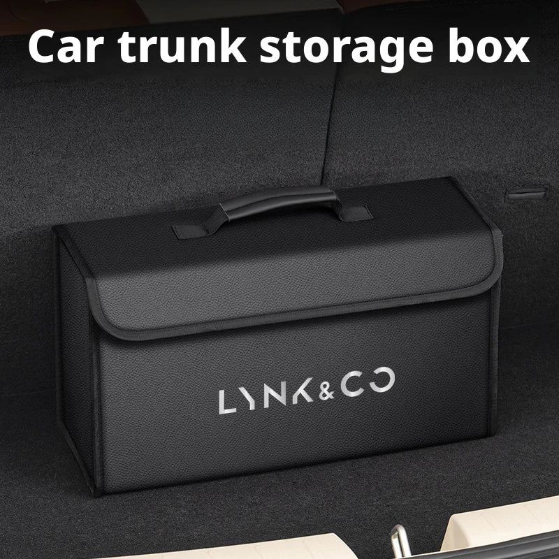 Car trunk storage box is suitable for Lynk & Co 01 02 03 05 06 07 08 09 10 Z10 Z20 900 2019-2025 leather car trunk tool box