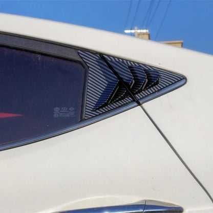 For Hyundai Elantra Avante Sedan 2011-2015 Rear ABS Carbon Fiber Side Vent Window Scoop Louver Trim Cover Auto Accessories