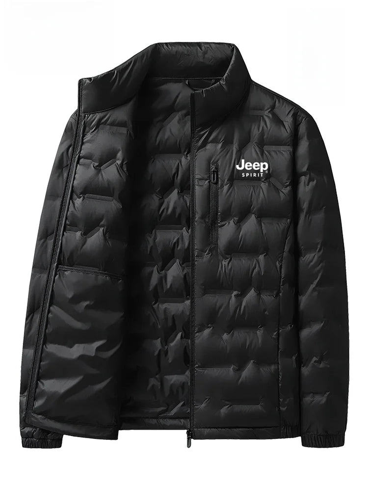 Men's Lightweight down Jacket 90% White Duck down Windproof Stand Collar Youth Versatile Trendy Urban Casual Outdoor Style