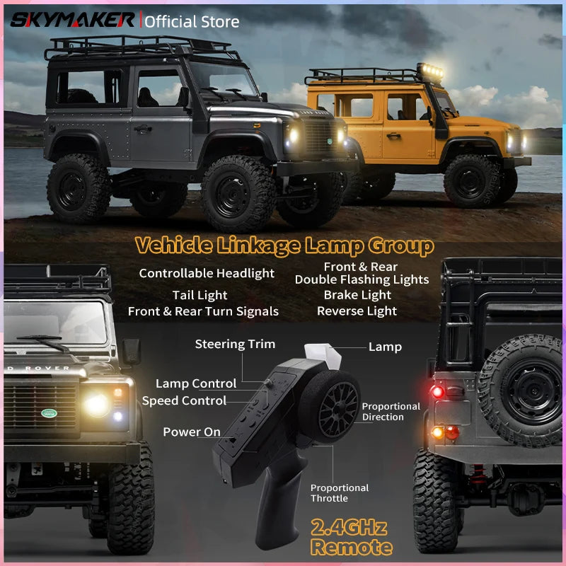 New MN99S V2 1:12 Scale MN Model RTR RC Car 2.4G 4WD RC Rock Crawler MN98 MN99 Defender Pickup Remote Control Truck Toys