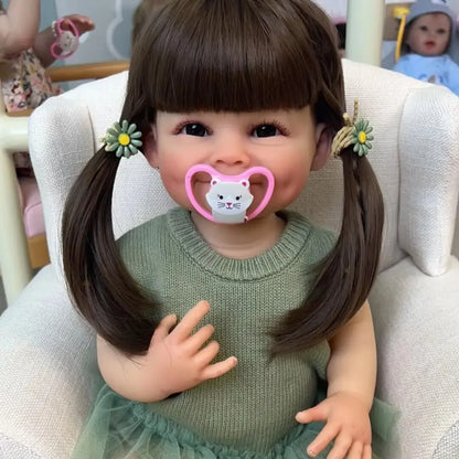 55CM Full Body Soft Silicone Reborn Toddler Doll Raya Lifelike Soft Touch High Quality Doll Gifts for Children