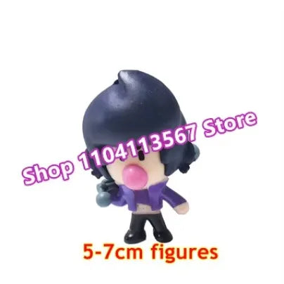 24pcs Cartoon Mini Figures Poco Bibi Shelly Cute Anime Heroes Model Accessories Charms Game Collectibles Toys for Children Gift