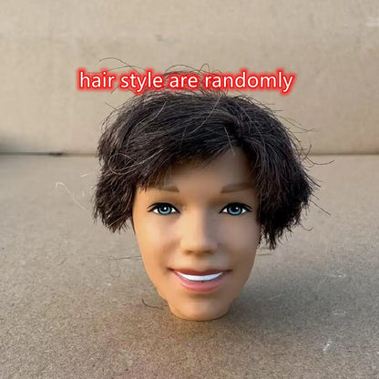 1/6 Vintage Doll Heads Mermaid Racer Super Model Princess For 30cm Solid Male Female Children Playing Birthday Gifts