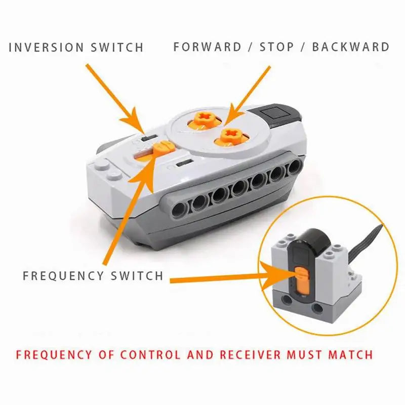 MOC Power Functions Extension Kit High-Tech Motor Battery Box Remote for Smart Brick Construction Major Brand Compatible