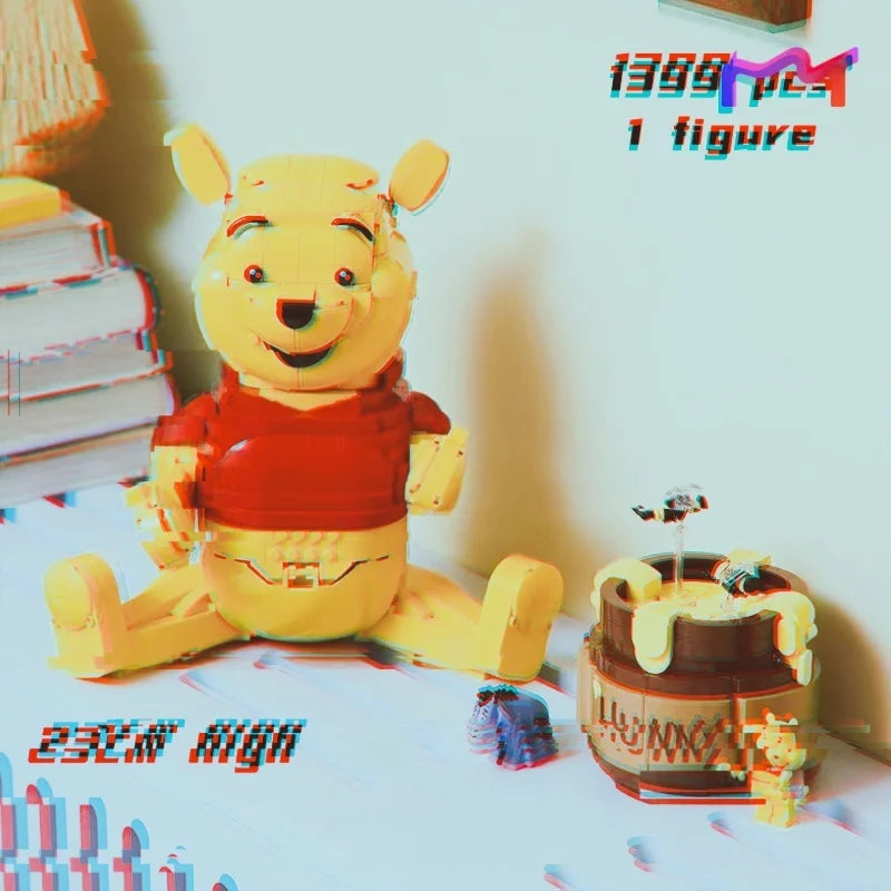 Compatible 1399pcs Model Birthday Movie Bear Bricks Building Blocks 100 YEARS Nostalgic Cartoon Classic Home Decor Adults Gifts