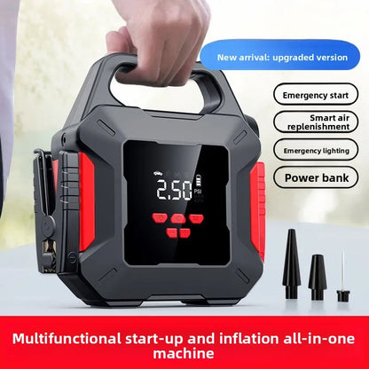 SUKIN High Capacity Booster Starting Device with Air Compressor.Portable Power Station for 12V Petrol Diesel Car.Jump Starter
