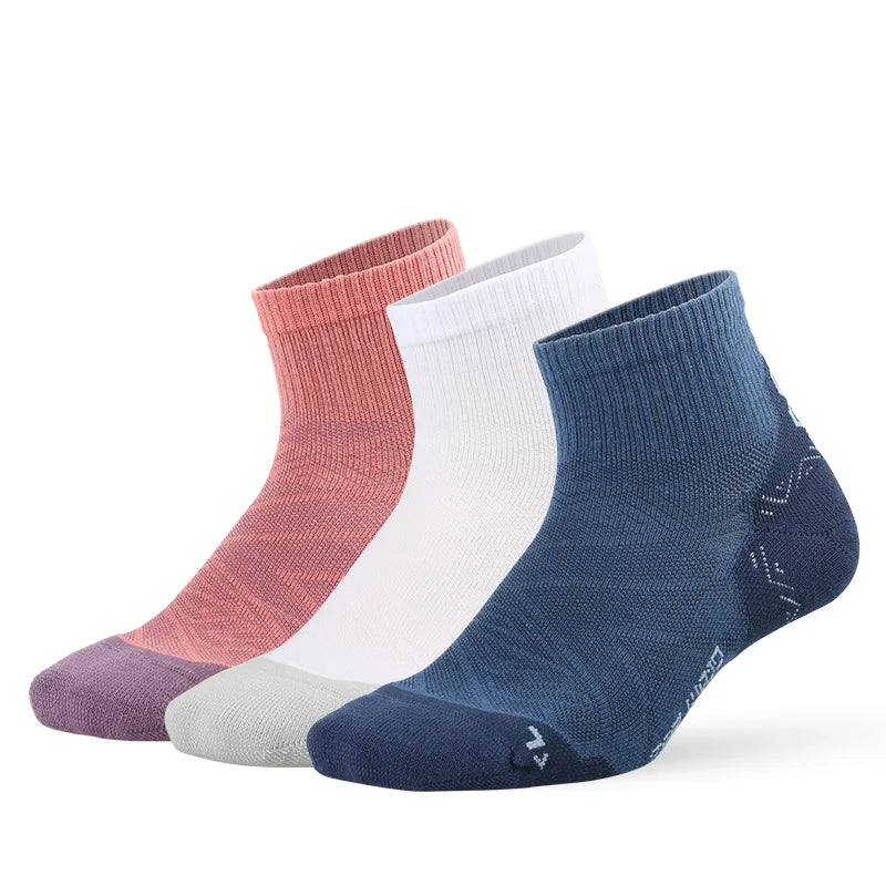 ZEALWOOD Running Cotton Socks Men's Women's Breathable Cushion No Show/Ankle/Crew Antibacterial Moisture Wicking Socks 3 Pairs