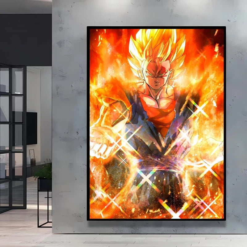 Classic Warm Blood Dragon Ball Posters Anime Pictures Goku Vegeta Son Gohan Wall Art Home Decor Picture Hanging Painting Decor