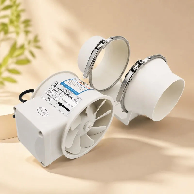 Quiet Fan 220V Electric Exhaust Pipe System for Home Bathroom Kitchen Toilet Ventilation Fan