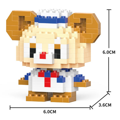 Cartoon Anime Hello Kitty Panda Refrigerator Magnet Blocks Kuromi My Melody Cinnamoroll Building Blocks Toy Kids Birthday Gift