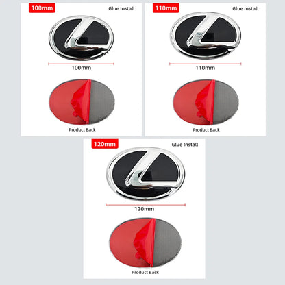 Car Logo Front Grill Emblem Badge Hood Trunk Rear Logo Badge Emblem For Lexus F SPORT ES UX 300e GX LBX NX RX 350h 450h GS CT