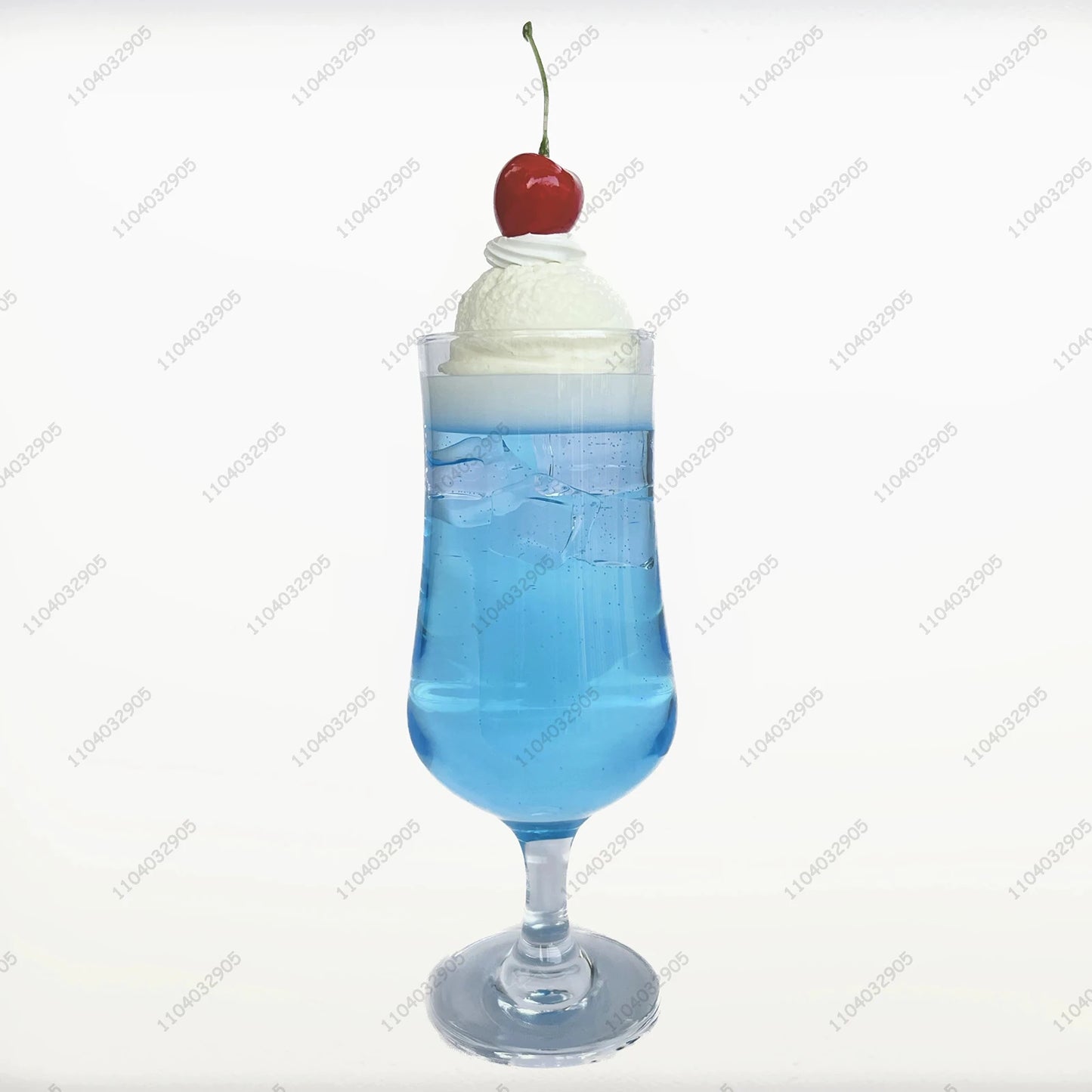 Blue Soda Drink Cup Craft Soda Ice Cream Topping Glass Cup Creative Gift Handicraft Desk Ornaments Girls Room Decoration Gift