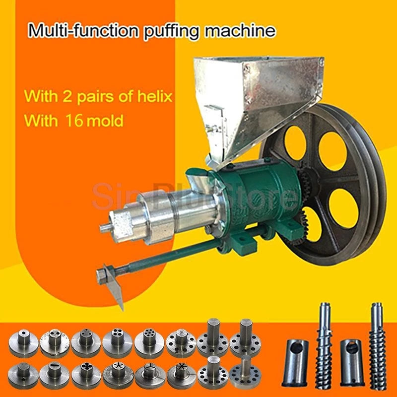 Commercial Popcorn Machine Automatic Cut Puffed Food Maker For Rice Corn Grains Multifunction Snack Machine Puffing Equipment
