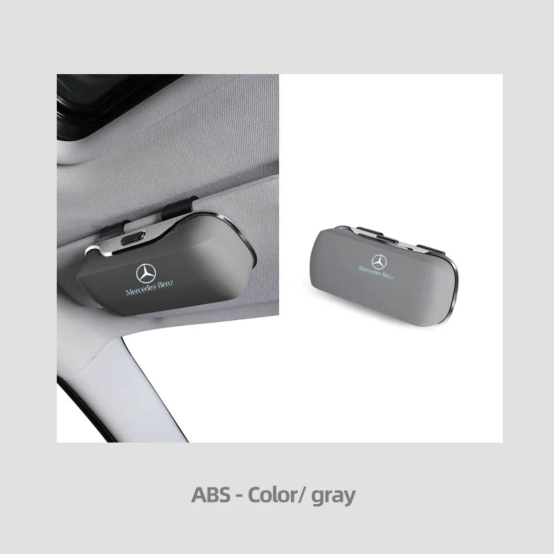 Car Emblem Sun Visor Glasses Case Sunglasses Storage Gift Box For Mercedes Benz AMG GLC W203 W206 W220 W205 W211 W212 W201 W210