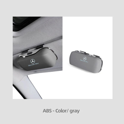 Car Emblem Sun Visor Glasses Case Sunglasses Storage Gift Box For Mercedes Benz AMG GLC W203 W206 W220 W205 W211 W212 W201 W210
