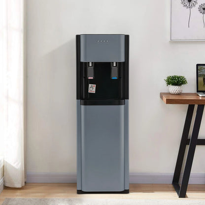 5 Gallon Bottom Loading Water Dispenser, Built-in Heating and Cooling System, Freestanding Water Cooler for Home, Office and Living Room Use