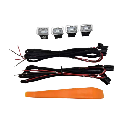 LED door trim Ambient atmosphere storage box light inner door debris box lighting lamp+wiring harness For Audi A4 S4 A5 A6 A7 A8