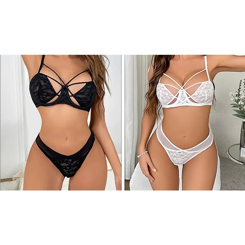 New Arrival French Style Lace Bra Set Female Push Up Underwire Thin Cup Anti Sagging Comfort Lingerie Suit For Everyday Wear Set