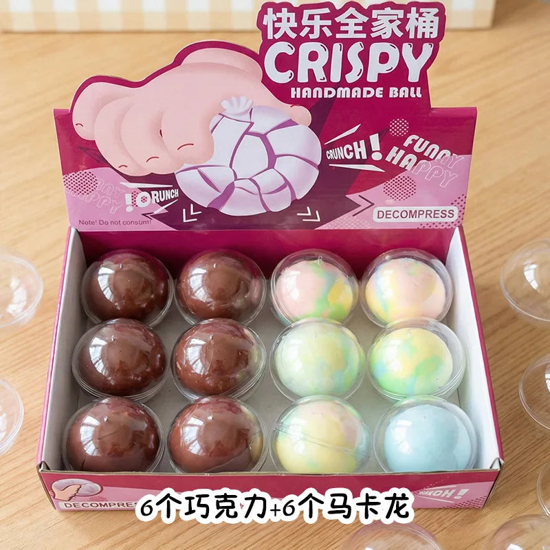 Squishy Stress Balls Slow Rebound Wax Skin Squeeze Toy for Kids Adult Quiet Sensory Fidget Toy Soothing Relieving Stress크런치 말랑이
