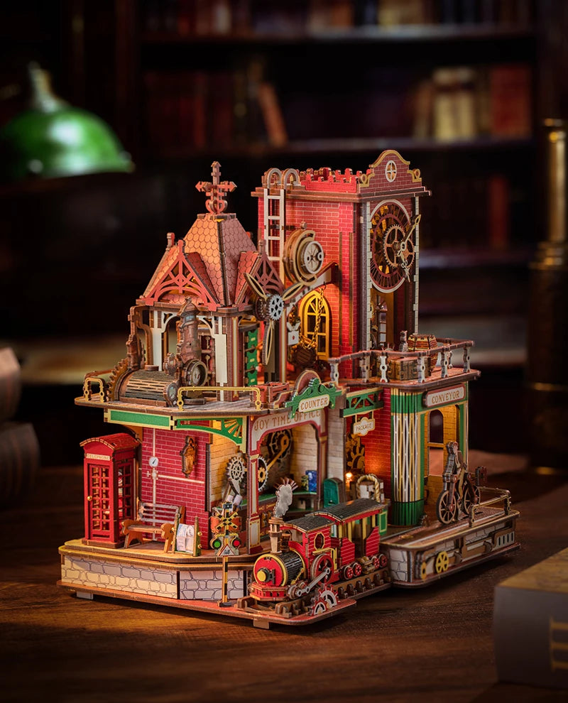 New DIY Big Doll House Wooden Miniature Kit Furniture Litht Dollhouse Furniture Handmade Case Model Assembly Toys Birthday Gifts
