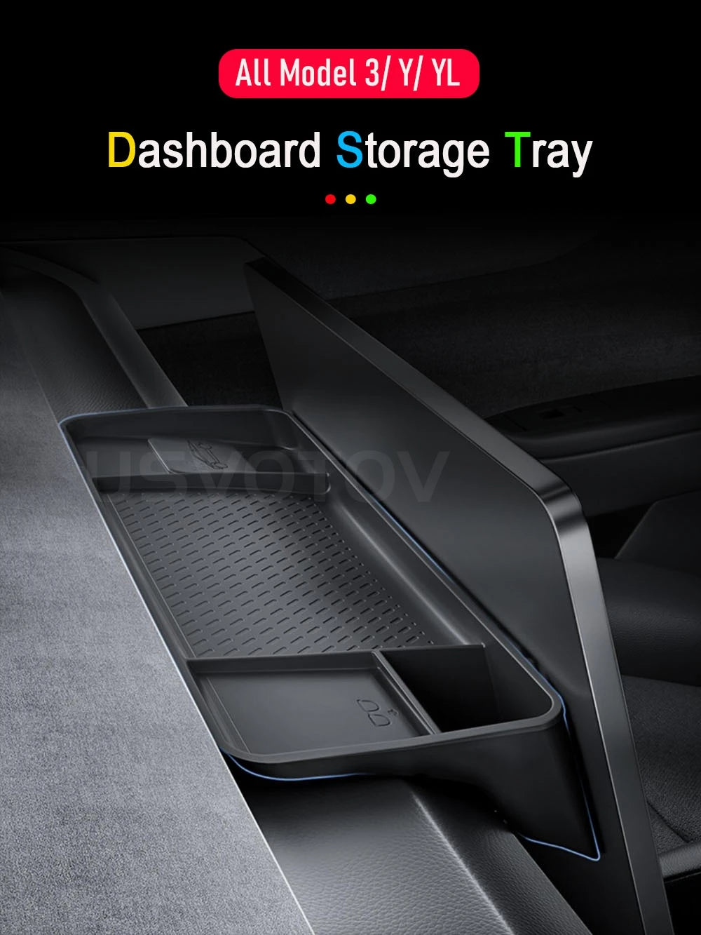 For Tesla Model Y Juniper Model 3 Model YL Dashboard Storage Tray Center Console Organizer Screen Rear Phone ETC Box Accessories