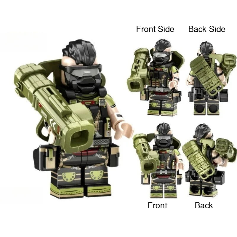 Military Building Block figures, Dragon Operation Red Wolf Special Agent Soldier Model, DIY Assembly Bricks Toy for Collection