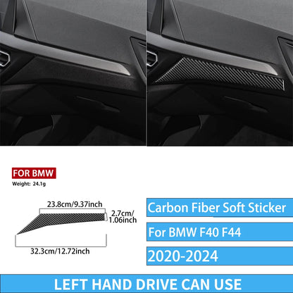 Real Carbon Fiber Car Accessories Black Trim Cover Soft Sticker For BMW 1/2 Series F40 F44 2020 2021 2022 2023 2024