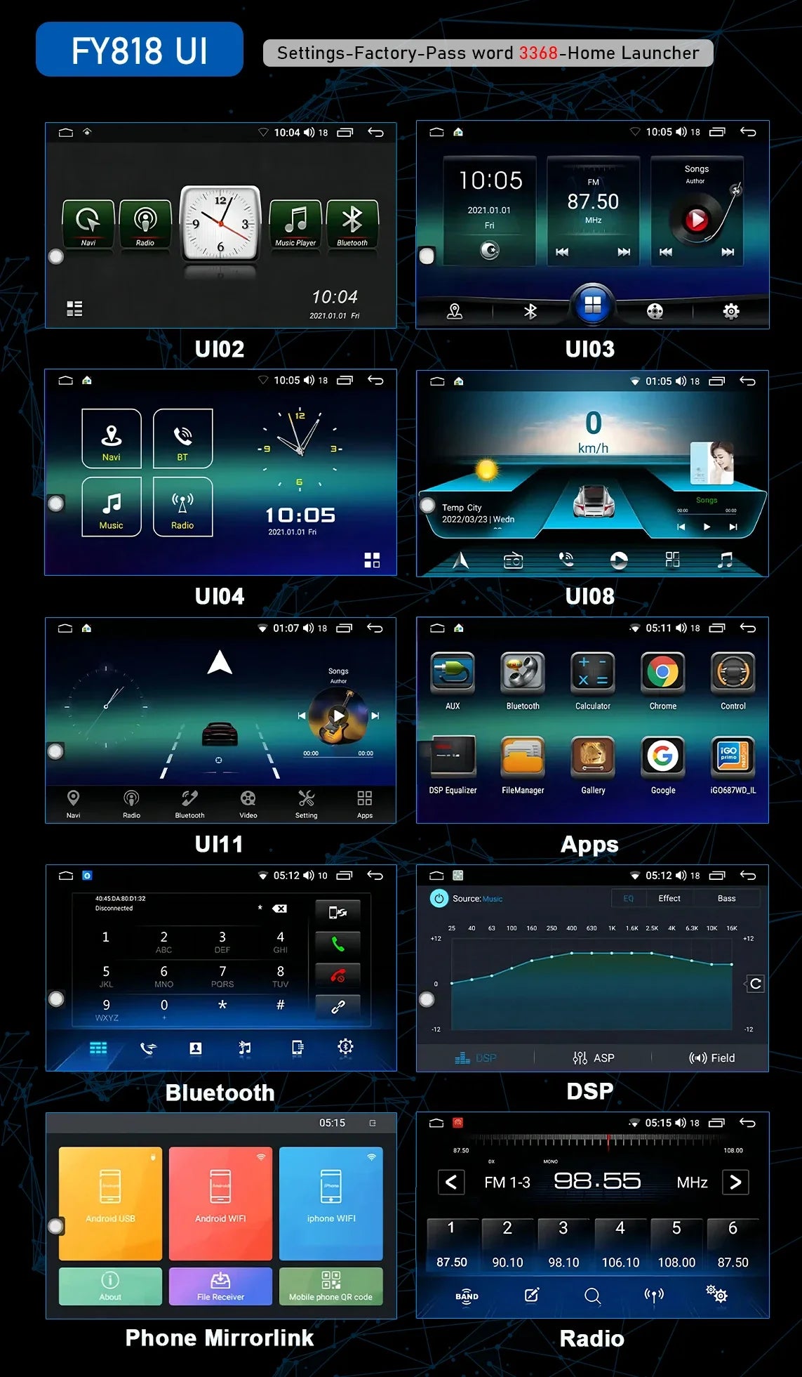 CHSTEK Car Radio Wireless Carplay Qualcomm for Porsche 911 997 Boxster Cayman 987 Auto Android 13 Multimedia Player Navigation