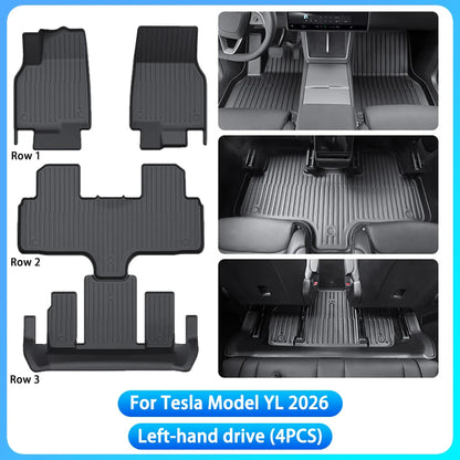 For New Tesla Model YL Launch 2026+ TPE Floor Mat & Cargo Liner All Weather Trunk Mats Floor Liner Seat Backrest Mats Floor Mat