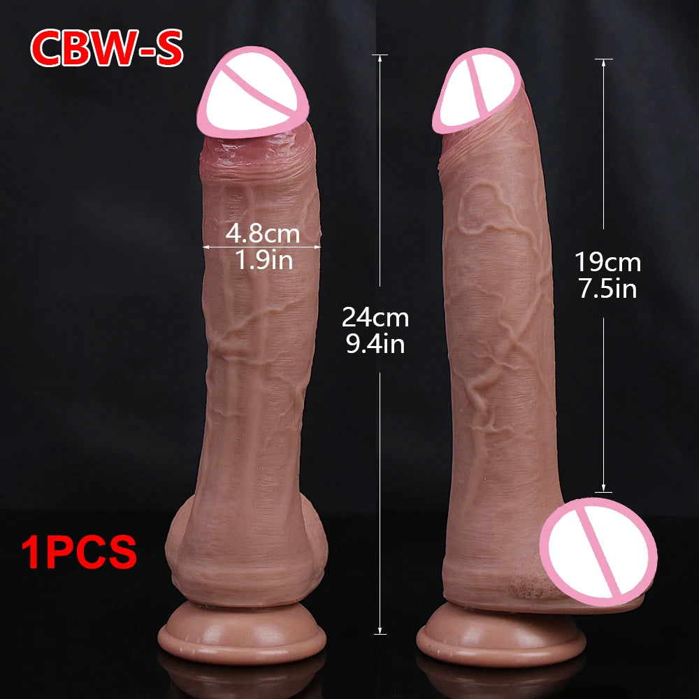 Cheap 5 Sizes Silicone Big Dildo Realistic Skin Feel Fake Penis Soft Small Cock Woman Man Masturbation Suction Cup Anal Sex Toys
