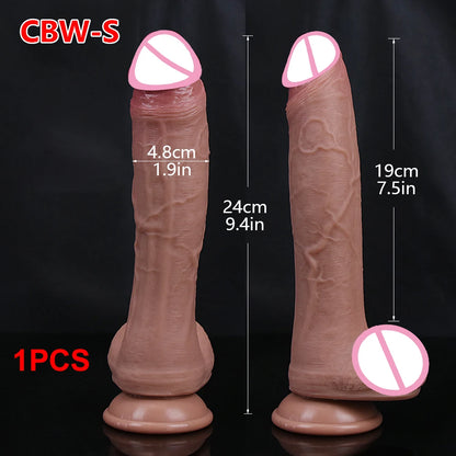Cheap 5 Sizes Silicone Big Dildo Realistic Skin Feel Fake Penis Soft Small Cock Woman Man Masturbation Suction Cup Anal Sex Toys