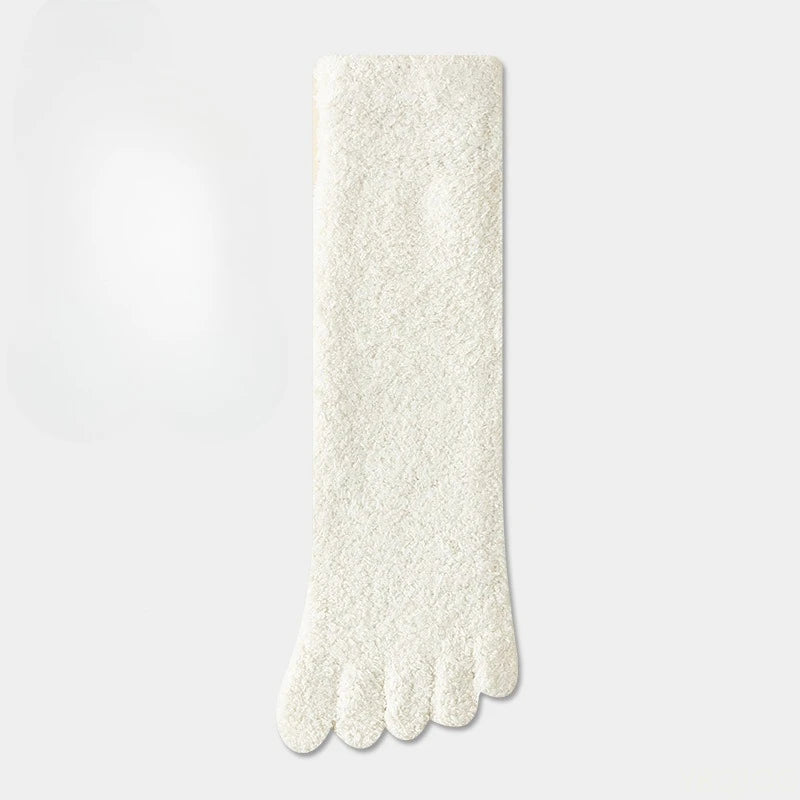 7 pairs Men's winter thick fashionable versatile five finger socks casual comfortable warm split toe sleeping socks