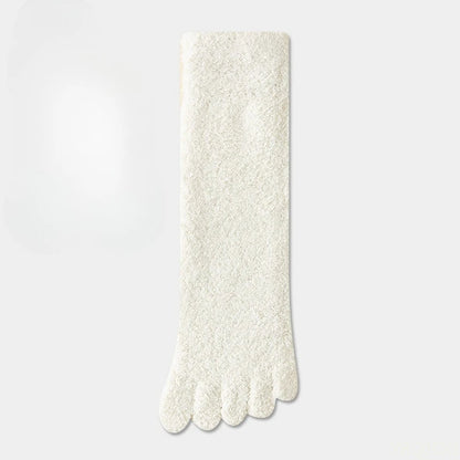 7 pairs Men's winter thick fashionable versatile five finger socks casual comfortable warm split toe sleeping socks
