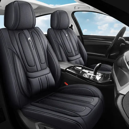 Universal 5-Seat Car Seat Cover 360° Full Coverage with Integrated Waist Support And Side Pockets for Most Vehicle Interior