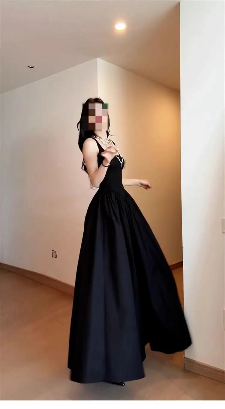 Ele Off-oulder Long Dr Women's Summer New Sle High Waist Design Conceals Flattering Body ape Svel Gown